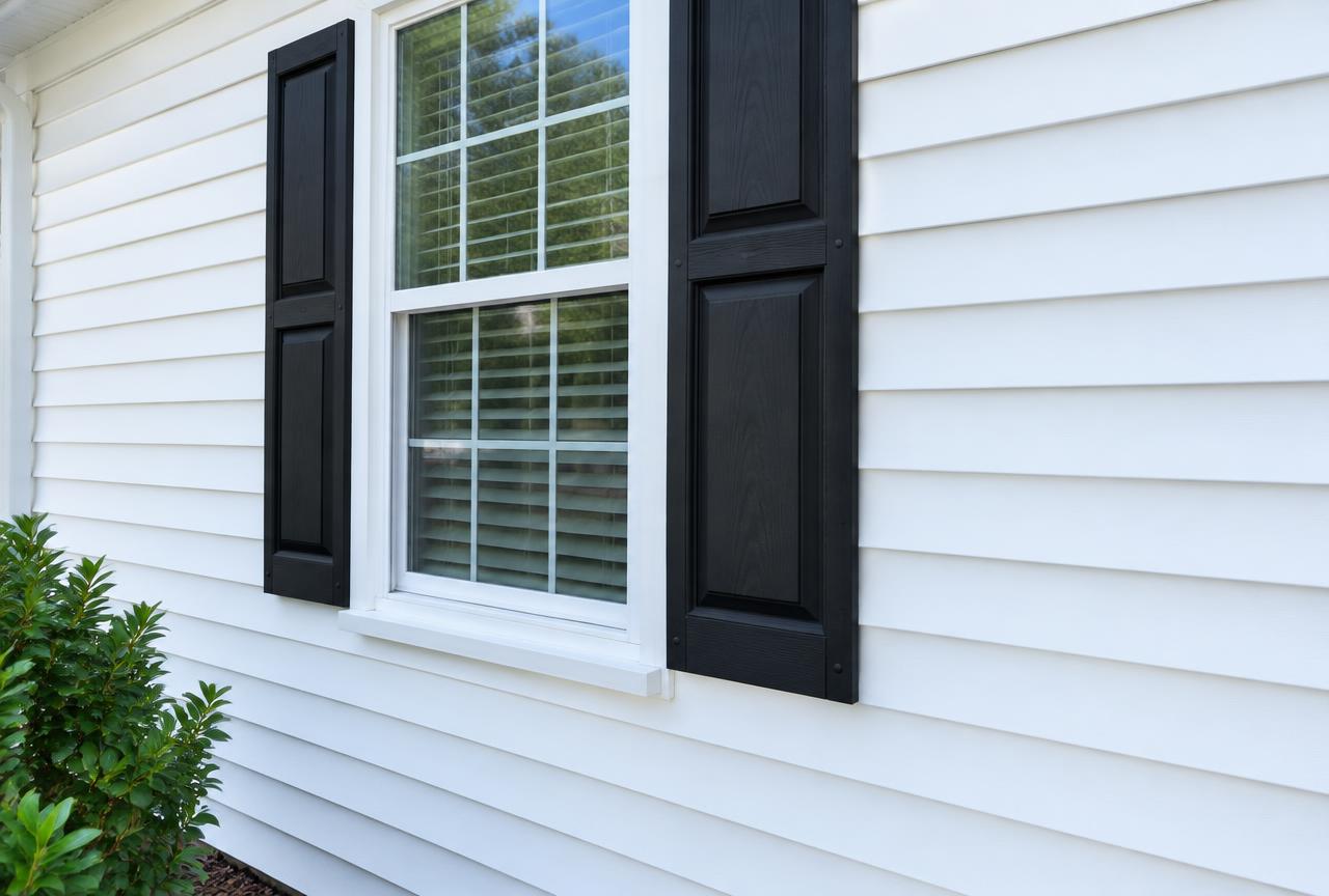 Same vinyl siding after soft washing